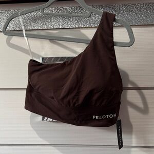 Peloton Lululemon Asymmetrical Sports Bra - Dark Brown